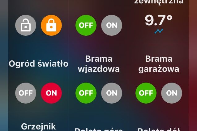 widżety (widgety) MyJablotron iOS iPhone iPad Jablotron JA-100